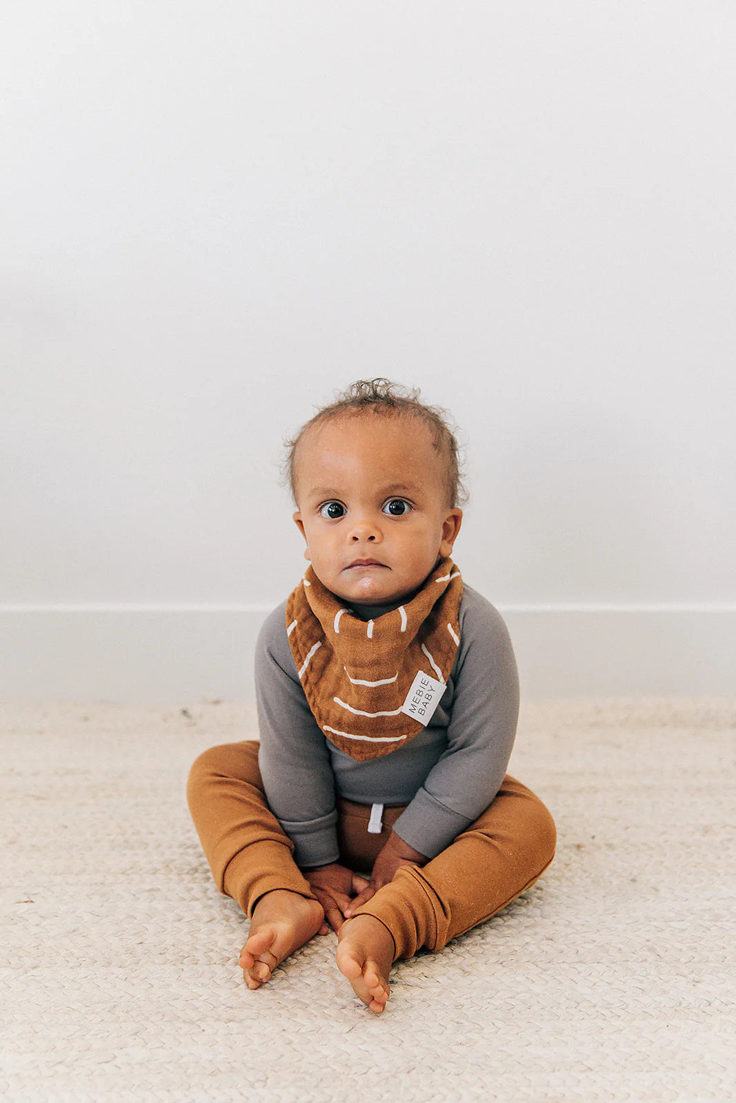 Mustard Mudcloth Muslin Bib