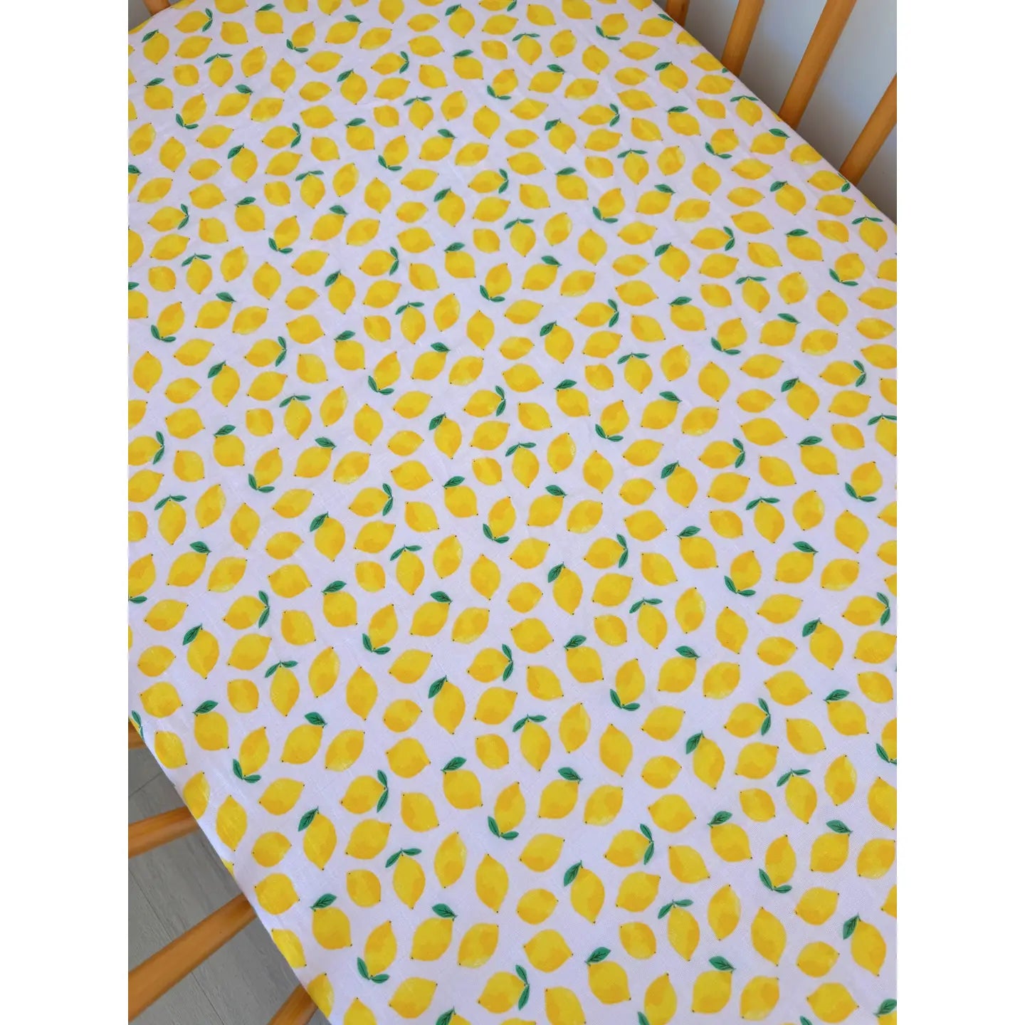 Lemon Sorbet Muslin Crib Sheet