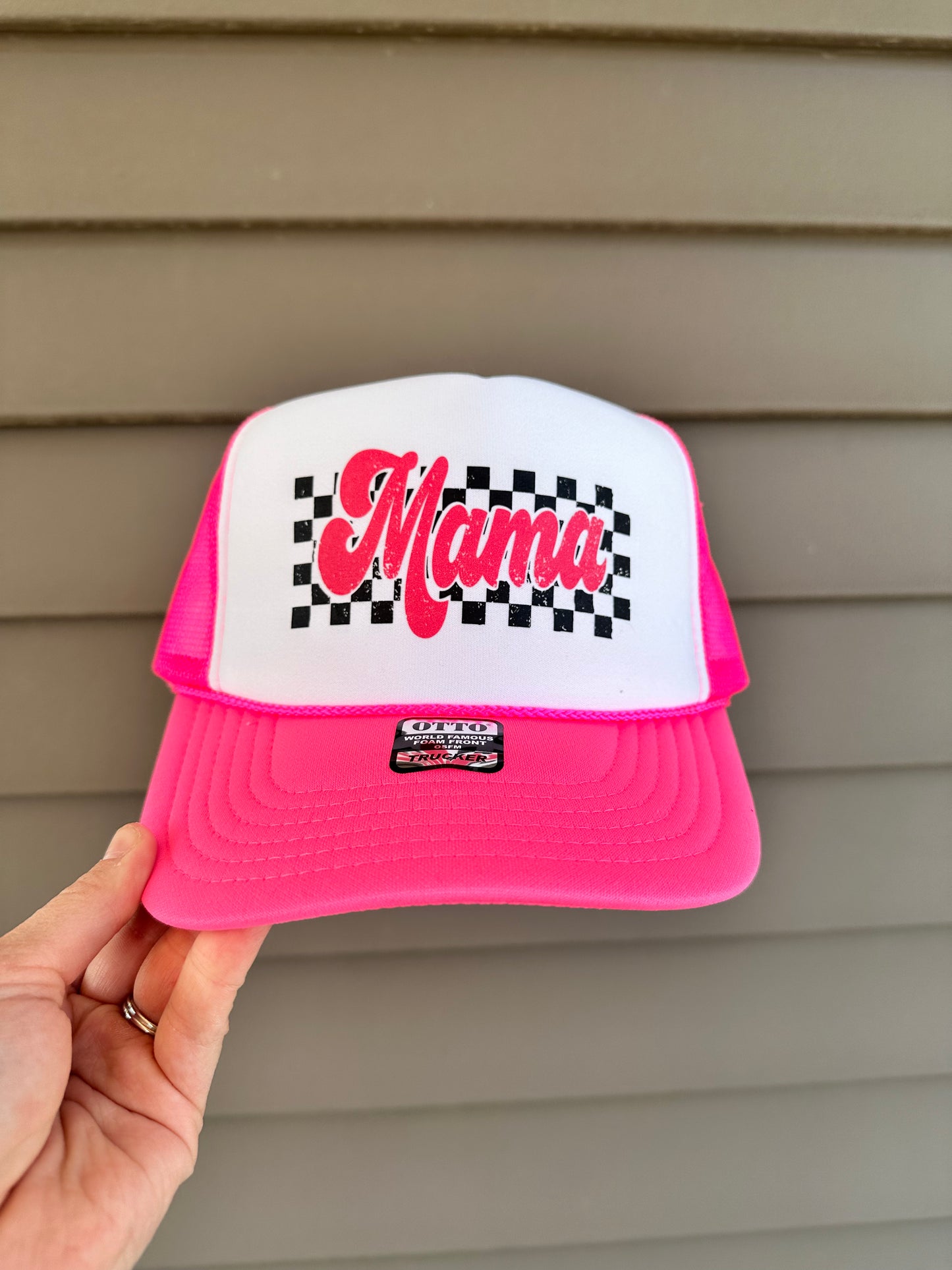 Hot Pink MAMA Trucker Hat