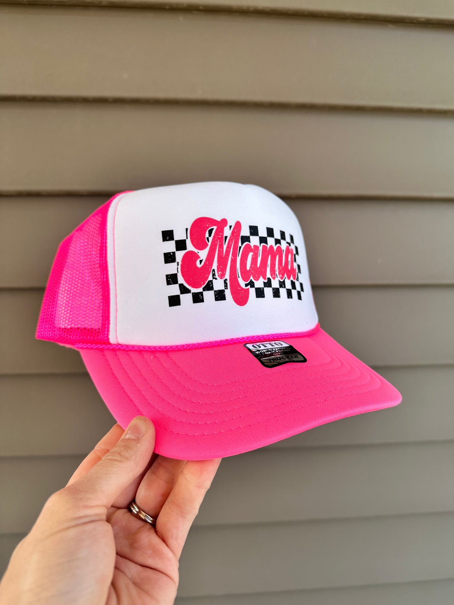 Hot Pink MAMA Trucker Hat