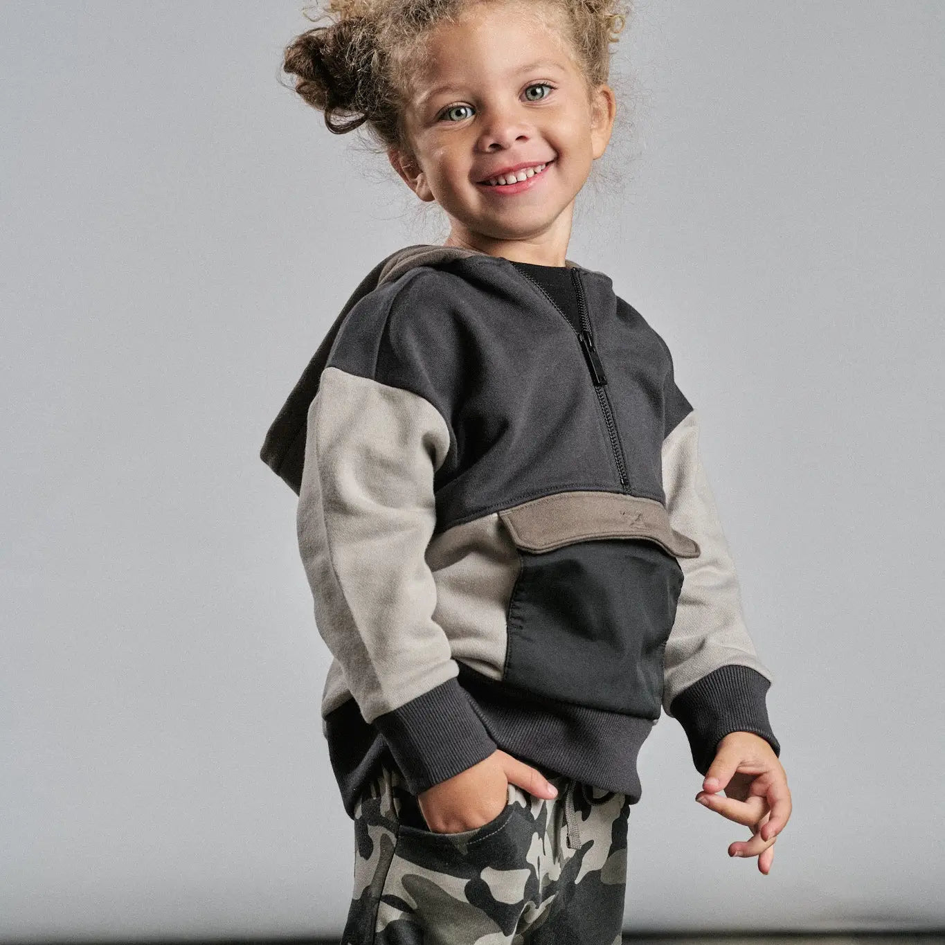 Little Bipsy Block Pocket Hoodie