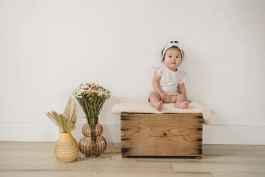 Cream Vines Ruffle Sleeve Bodysuit