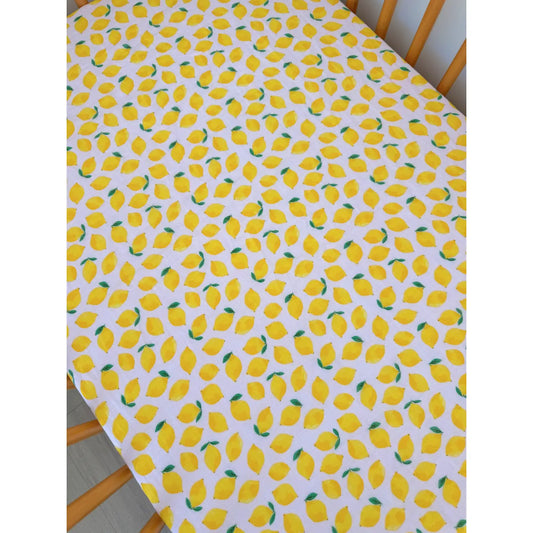 Lemon Sorbet Muslin Crib Sheet