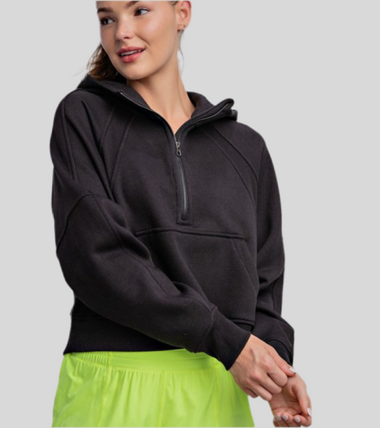 On The Go Cropped Hoodie