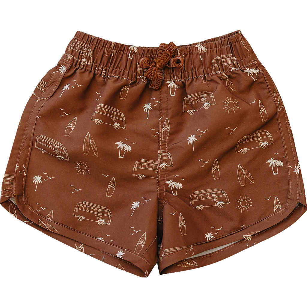 Dark Rust Surf Swim Shorts